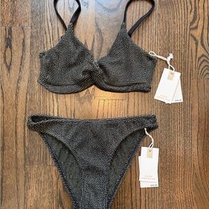 Good American Black & Gold Bikini Set